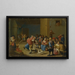 Innenansicht einer Taverne mit Bauern, die trinken und tanzen - Mattheus van Helmont — gerahmtes Bild an der Wand