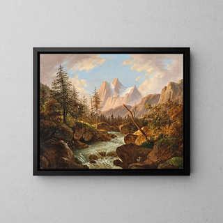 Matthias Rudolf Toma - A painter by a mountain stream.webp