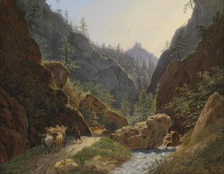 Matthias Rudolf Toma - Bauer mit Ochsengespann bei Schottwien.webp