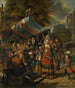 Szene der Stadt Amsterdam mit Scharlatan - Matthijs Naiveu — Ansicht des Kunstwerks