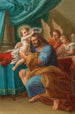 L'Enfant Jésus krönt Saint Joseph mit Engeln im Hintergrund - Mattia de Mare — Ansicht des Kunstwerks