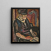 Frau liest - Maurice Albert Loutreuil — gerahmtes Bild an der Wand