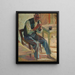 Mann sitzend - Maurice Albert Loutreuil — gerahmtes Bild an der Wand
