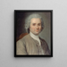 Portrait von Jean-Jacques Rousseau 1712-1778 Schriftsteller und Philosoph - Maurice Quentin de La Tour — gerahmtes Bild an der Wand