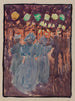 Nachtszene mit drei Frauen in Blau - Maurice Prendergast — Ansicht des Kunstwerks