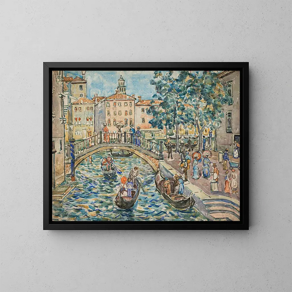 Szene von Venedig - Maurice Prendergast — gerahmtes Bild an der Wand