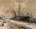 Hafen von Antwerpen im Winter - Maurits Blieck — Ansicht des Kunstwerks