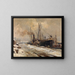 Hafen von Antwerpen im Winter - Maurits Blieck — gerahmtes Bild an der Wand