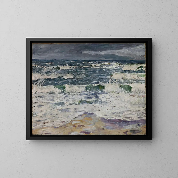 Tagesgrau am Meer - Max Beckmann — gerahmtes Bild an der Wand