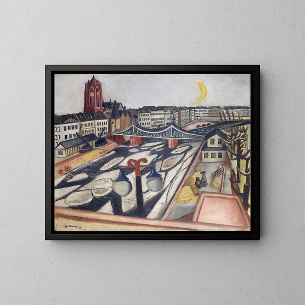 Eis auf dem Fluss - Max Beckmann — gerahmtes Bild an der Wand