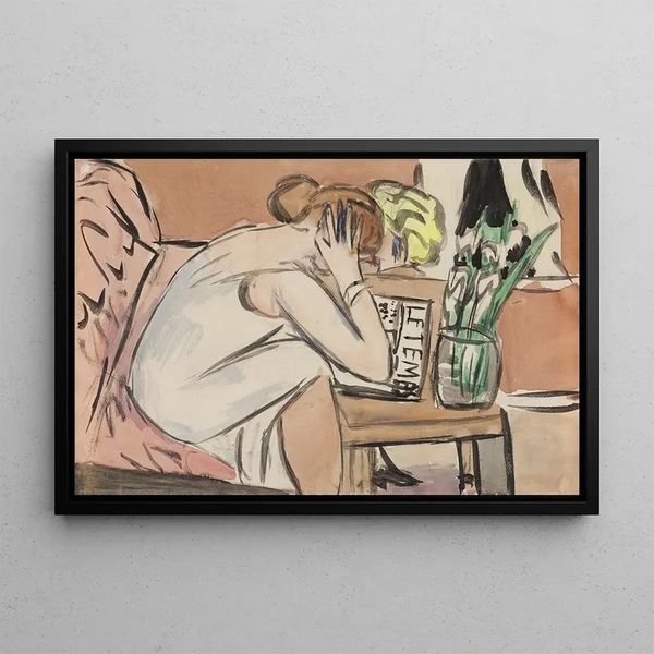 Reproduktion des Gemäldes Ohne Titel Zwei junge Mädchen lesend - Max Beckmann