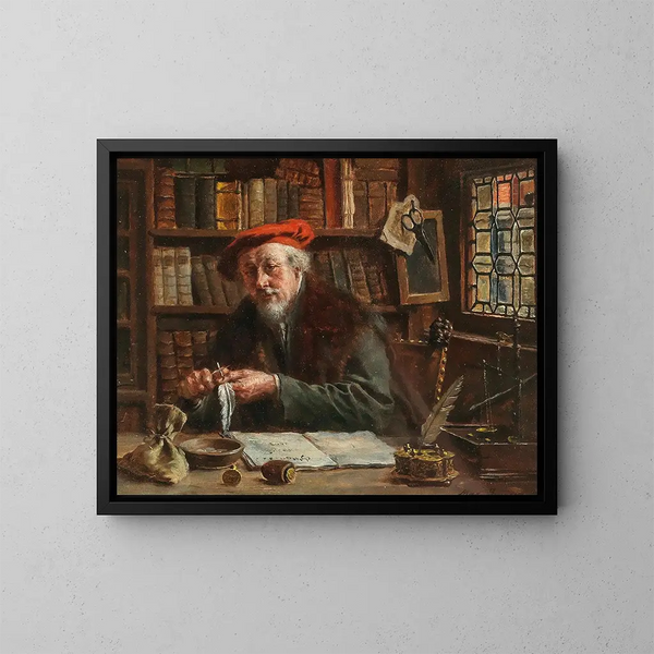 Der Pfandleiher - Max Gaisser — gerahmtes Bild an der Wand