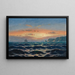 Segelboot in der Nähe der Küste bei Sonnenuntergang - Max Jensen — gerahmtes Bild an der Wand
