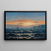 Segelboot in Küstennähe im Abendlicht - Max Jensen — gerahmtes Bild an der Wand