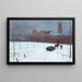 Winterlandschaft in Klosterneuburg - Max Kahrer — gerahmtes Bild an der Wand