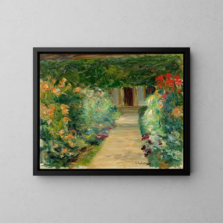 Der Gemüsegarten in Wannsee nach Osten - Max Liebermann — gerahmtes Bild an der Wand