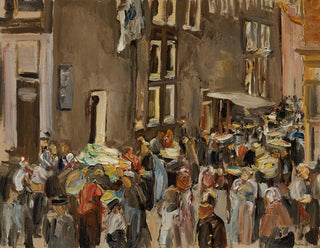 Rue des Juifs à Amsterdam, Ecke Uilenburgersteeg und Jodenbreestraat - Max Liebermann — Ansicht des Kunstwerks