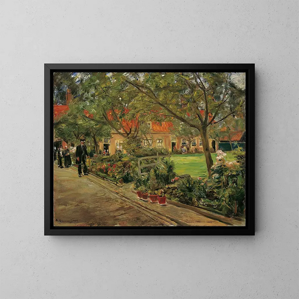 Garten des Krankenhauses in Edam - Max Liebermann — gerahmtes Bild an der Wand
