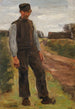 Landarbeiter stehend auf einem Weg - Max Liebermann — Ansicht des Kunstwerks