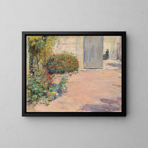 Weg des Gartens zum Sommerhaus in Godramstein - Max Slevogt — gerahmtes Bild an der Wand