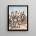 Beduinen auf dem Pferd - Max Tilke — gerahmtes Bild an der Wand