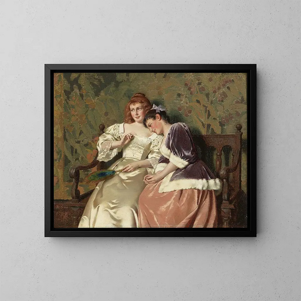 Zwei Freunde - Max Volkhart — gerahmtes Bild an der Wand