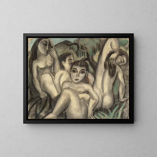 Akt - Max Weber — gerahmtes Bild an der Wand