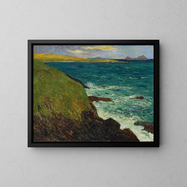 Bords de la côte Saint-Jean-du-Doigt, Bretagne - Maxime Maufra — gerahmtes Bild an der Wand
