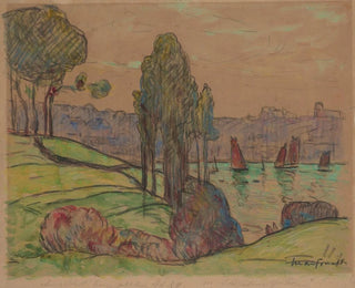 Die roten Segler in Douarnenez - Maxime Maufra — Ansicht des Kunstwerks