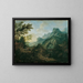 Landschaft mit Bergblick ideal mit einem Weg - Maximilian Joseph Schinnagl — gerahmtes Bild an der Wand