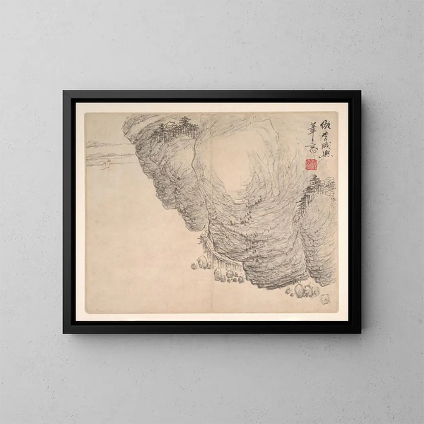 Landschaften nach alten Meistern Pl10 - Mei Qing — gerahmtes Bild an der Wand