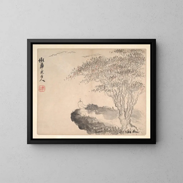 Landschaften nach alten Meistern Pl11 - Mei Qing — gerahmtes Bild an der Wand