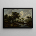 Landschaft mit Bäumen - Meindert Hobbema — gerahmtes Bild an der Wand
