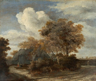 Hütte am Straßenrand - Meindert Hobbema — Ansicht des Kunstwerks