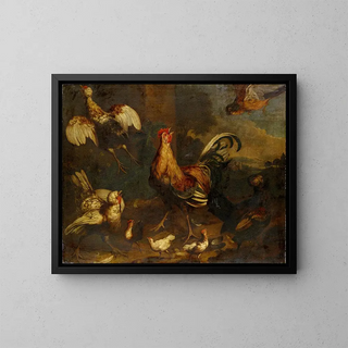 Melchior dHondecoeter - Commotion in the Chicken Run.webp