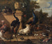 Huhn im Lauf in einem Herrenhaus - Melchior d'Hondecoeter — Ansicht des Kunstwerks