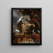 La Ménagerie - Melchior d'Hondecoeter — gerahmtes Bild an der Wand