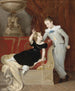 Portrait von zwei Kindern in einem Empire-Stil-Interieur - Merry-Joseph Blondel — Ansicht des Kunstwerks