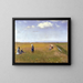 Kinder und junge Mädchen, die Blumen in einem Feld nördlich von Skagen pflücken - Michael Ancher — gerahmtes Bild an der Wand