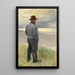 Fischer, der aufs Meer blickt - Michael Ancher — gerahmtes Bild an der Wand