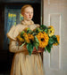 Tochter mit Sonnenblumen 1893 - Michael Ancher — Ansicht des Kunstwerks