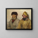 Innenansicht mit zwei Fischern - Michael Ancher — gerahmtes Bild an der Wand