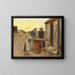 Familie der Fischer bei der Arbeit - Michael Ancher — gerahmtes Bild an der Wand