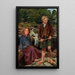 Zwei Kinder aus den Highlands bei einem schottischen Bach - Michael Frederick Halliday — gerahmtes Bild an der Wand