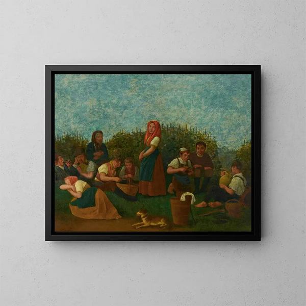 Repos im Weinberg der Familie Schreiber - Michael Neder — gerahmtes Bild an der Wand
