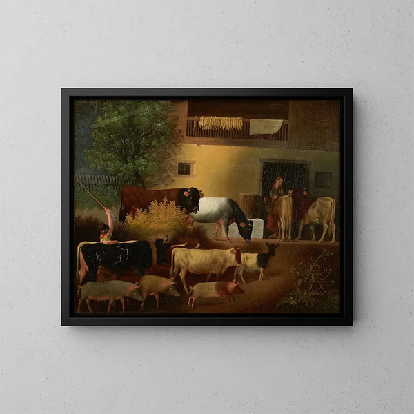Le retour du troupeau - Michael Neder — gerahmtes Bild an der Wand