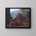 Künstler, die sich in der Nähe eines Brunnens ausruhen - Michael Sweerts — gerahmtes Bild an der Wand