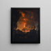 Eruption des Vesuvs - Michael Wutky — gerahmtes Bild an der Wand