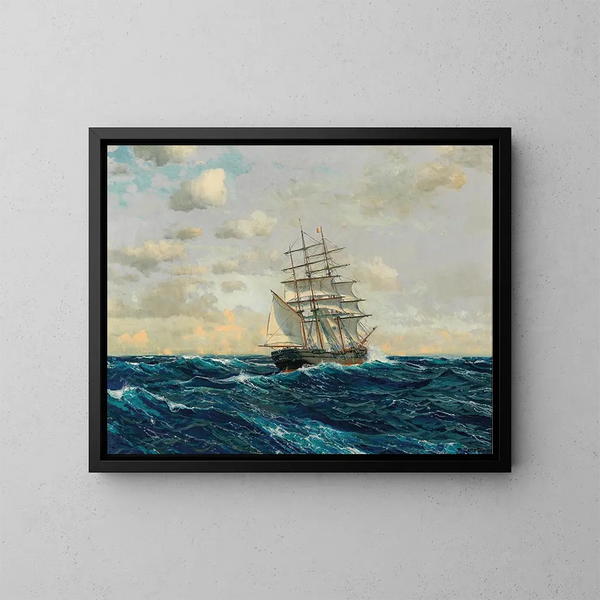 Drei Meister auf hoher See - Michael Zeno Diemer — gerahmtes Bild an der Wand