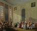 Mozart gibt ein Konzert im Salon der Quatre Glaces im Palast des Tempels im Hof des Fürsten von Conti - Michel-Barthélemy Ollivier — Ansicht des Kunstwerks